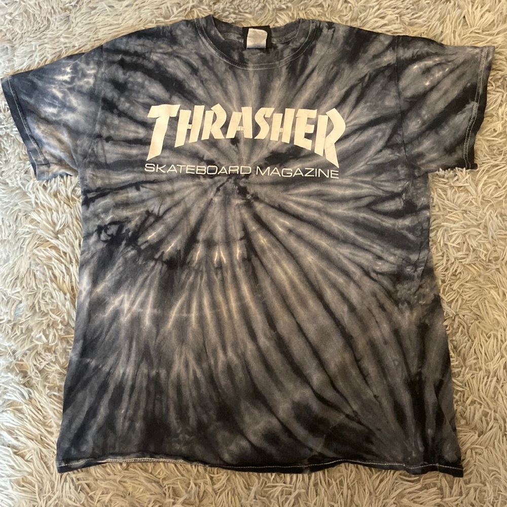 Tie dye thrasher magazine shirt